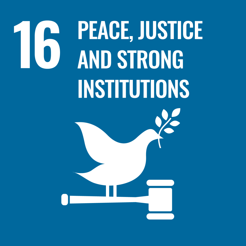 SDG 16 - PEADE, JUSTICE AND STRONG INSTITUTIONS